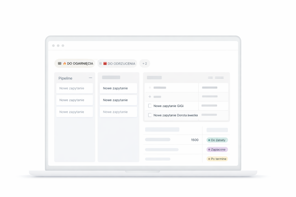 mini CRM dla freelancerów - zarządzanie projektami